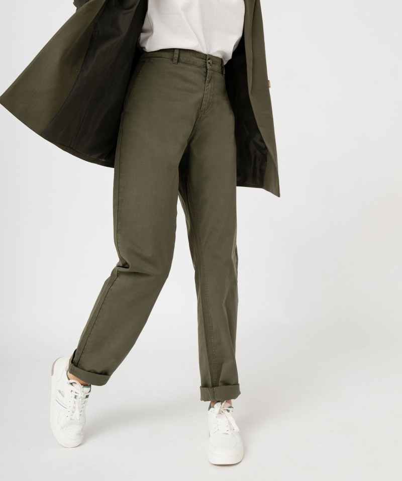 Pantalon chino coupe regular femme[MISSING]